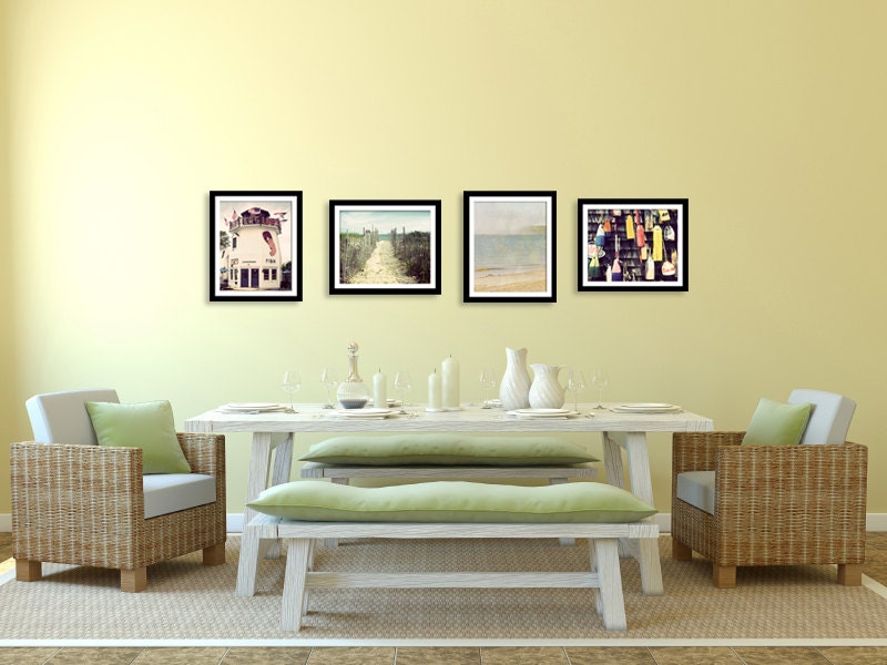 Save 20% / Beach Photography Set  / Nautical Home Decor / Four 8x10 fine art prints / New England Cape Cod Photography / Ocean Photos