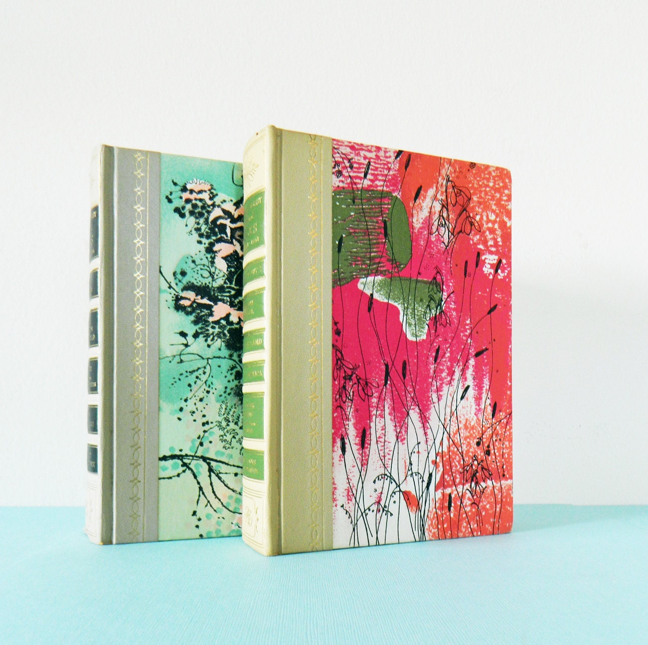 Bright Mid Century Novels/Readers Digest Collections/Vintage Book Decor/Collectible Books