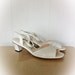 Vintage 1970s Hush Puppies Shoes White Open Toe Sandels Size 10 M