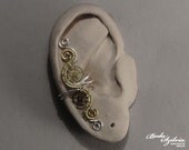 TIMELESS - steampunk brass and silver ear cuff