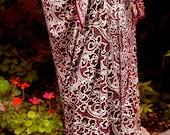 Burgundy Sarong - Red Pareo - Beach Sarong - Wrap Skirt or Dress - Batik Sarong - Womens Clothing Beach Cover Up - Pareo - Beach Skirt