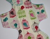Bird Cage Flannel Reusable Cloth Goddess Pad