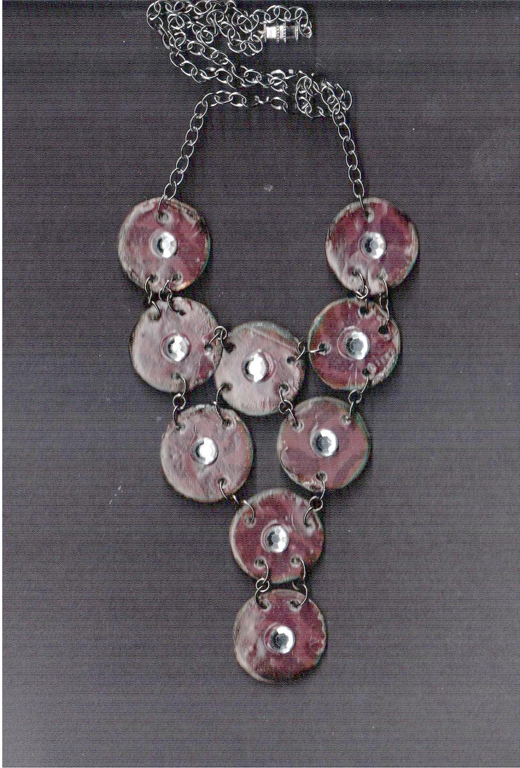 Handmade paper charm necklace