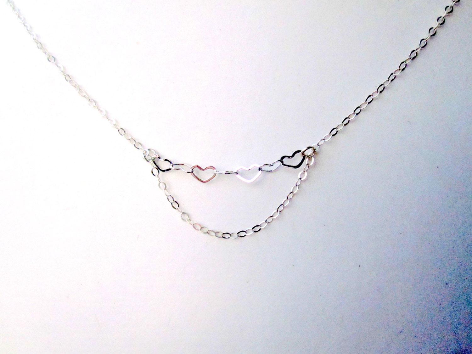 Sterling Silver Heart Necklace Minimalist Jewelry - Perfect Love