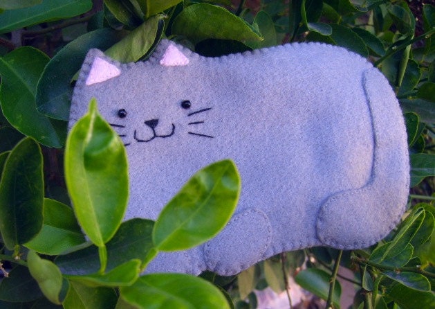 New design Fat cat iphone ipod cell phone felt case