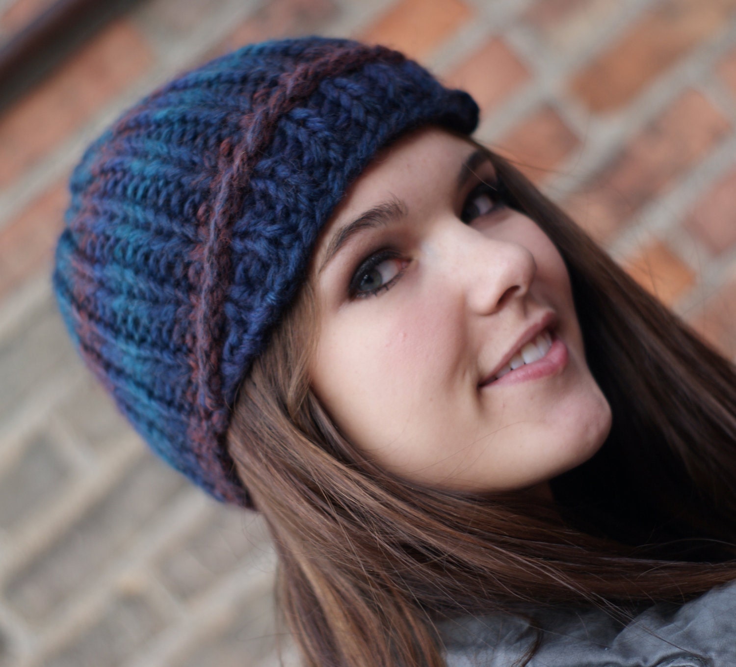 KNITTING PATTERN Modern Newboy Hat Womens Hat Fall Fashion Accessory