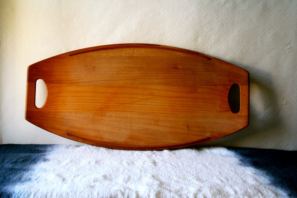 Vintage Dansk IHQ Teak Surboard Tray Wood Wooden Quistgaard