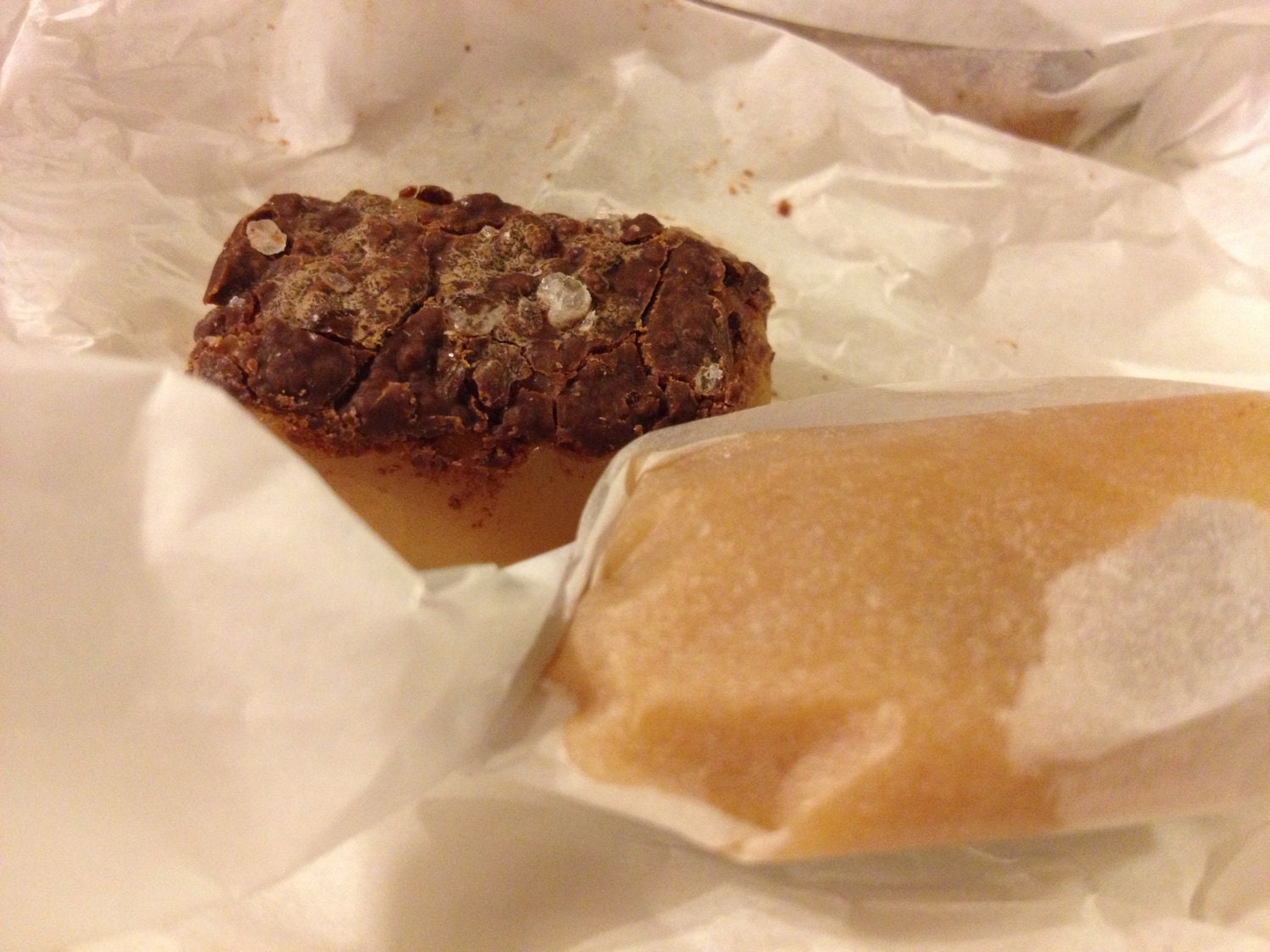 Dark Chocolate & Sea Salt Soft Caramels - 1 lb gourmet candy confections individually hand-wrapped - Gluten Free