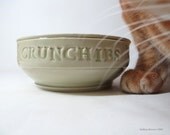 Handmade Ceramic Cat Bowl or Dog Bowl - your choice of word or name :-)
