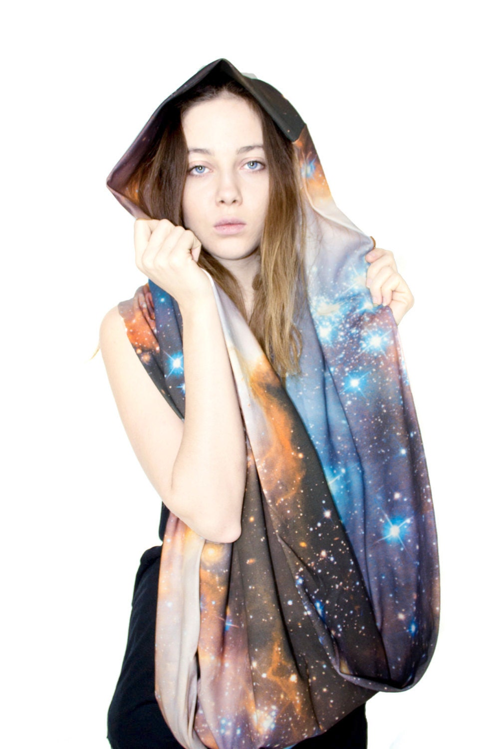 Oversized Sagan Galaxy Scarf, Carl Cowl Scarf