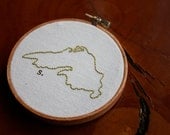 Hand Sewn 4" Lake Superior Embroidery