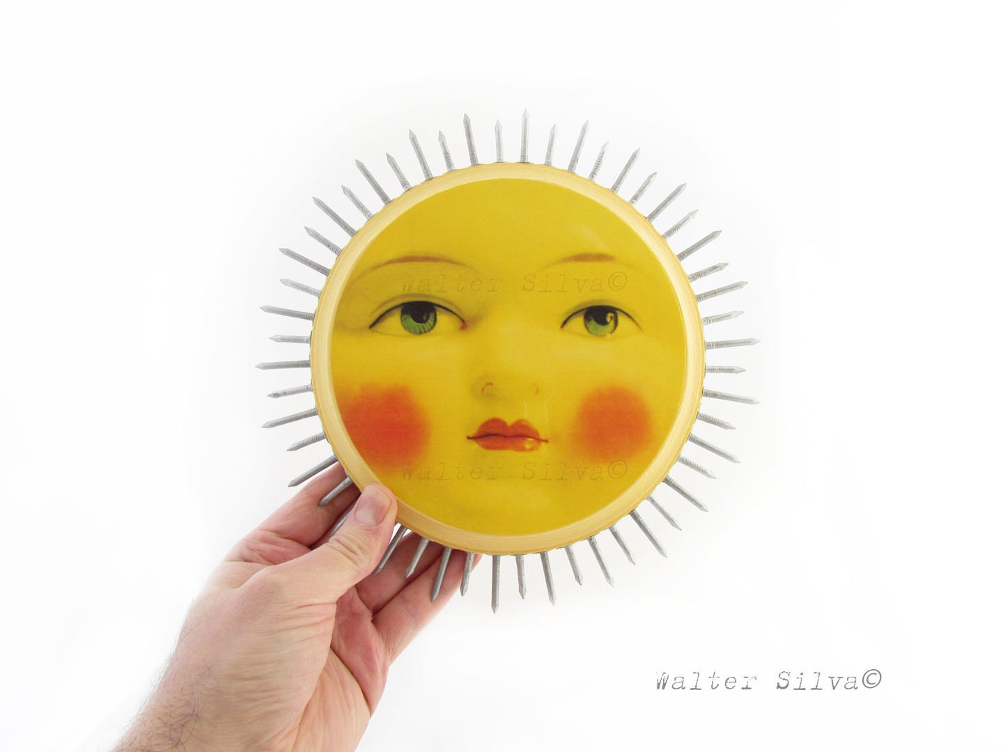 SUN Goddess mixed media Wall Sculpture - Spiritual Wall Art Assemblage - Mothers Day Gift idea