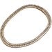40s MODERNE Eternity Channel Set Crystal CHOKER - SQUARE Unfoiled Stones - Gold Setting - Invisible Clasp