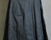 Vintage Nine West Skirt Black with Sparkle Sequins Size 2 A Line Gypsy Maxi Peasant