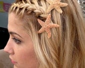 2 Starfish Hair Pins-CHOOSE either  2 in. or 3 in.