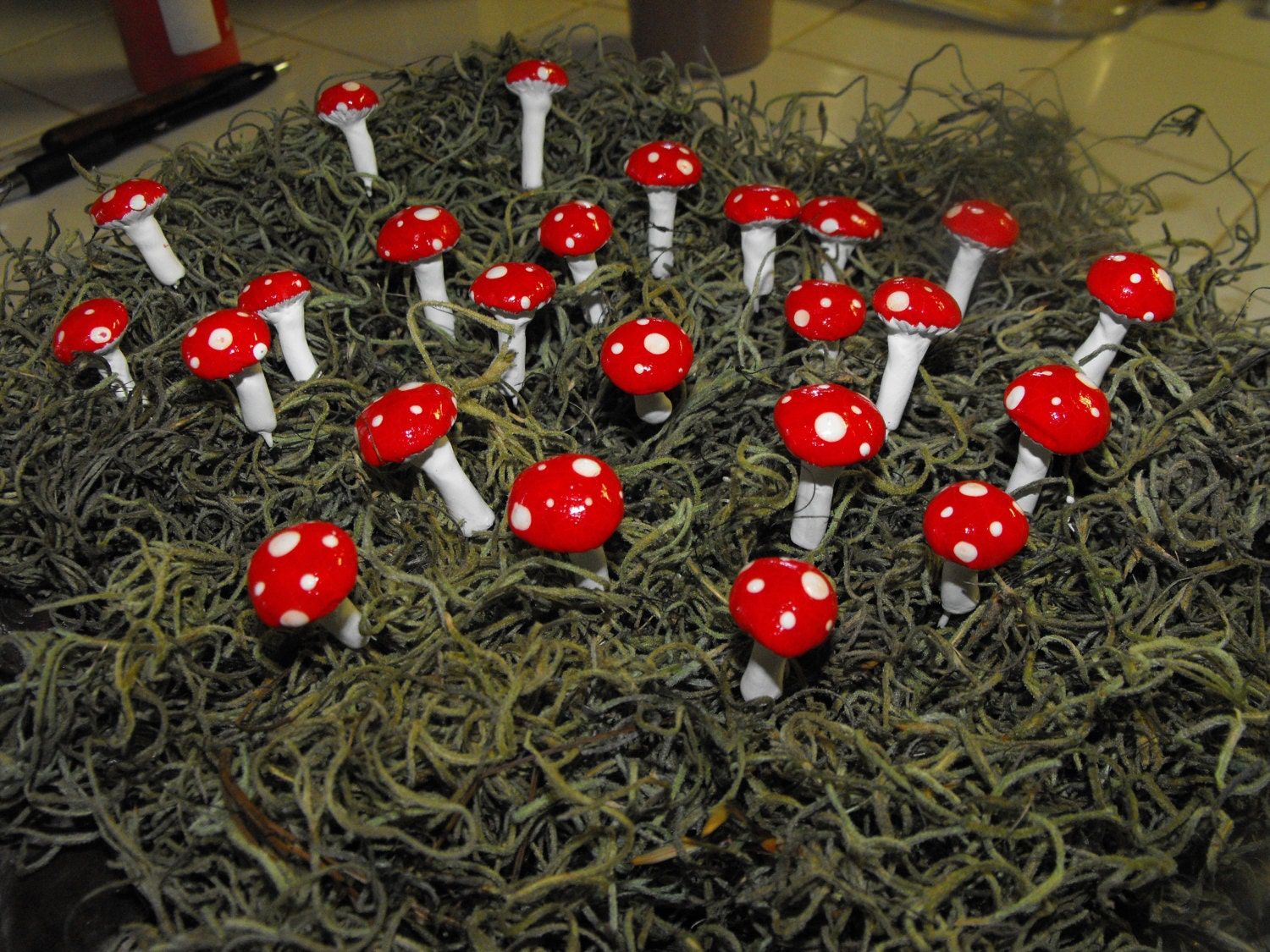huge set of 118 terrarium mushrooms woodland wedding fairy garden planter you choose your colors free gifts included