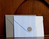 Periwinkle Blue Watercolor Button & String Card