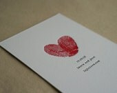 Fingerprint Letterpress Save the Date