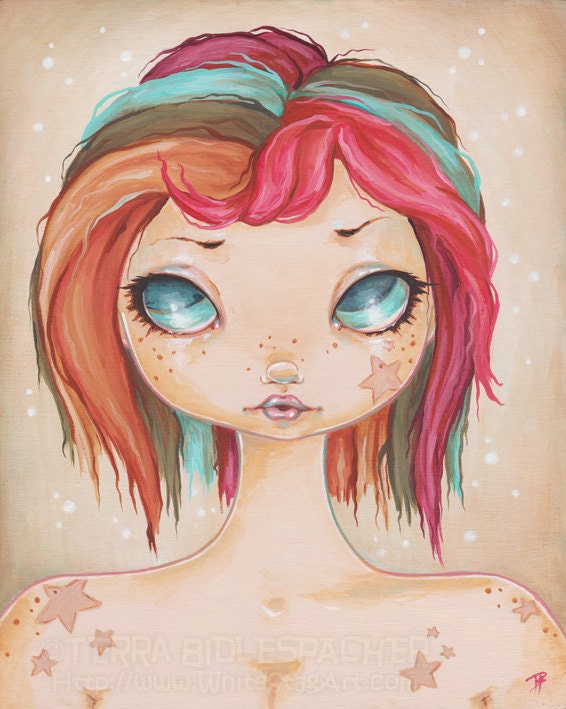 Rainbow Star fantasy art 8 by 10 print