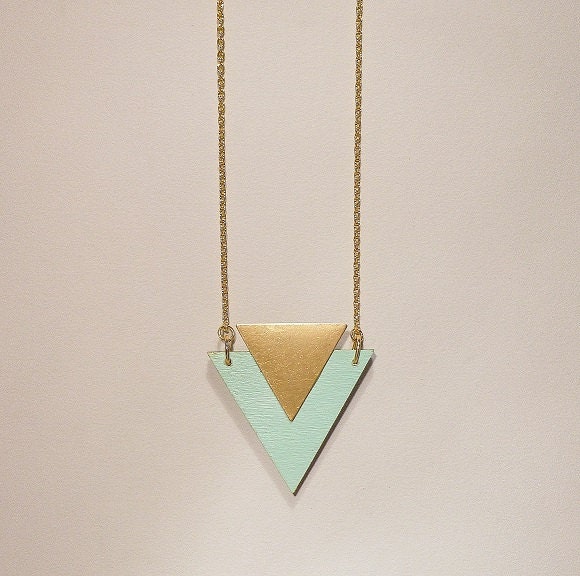 Mint Wooden Necklace