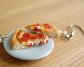 Pizza Earrings Food Jewelry Pepperoni Pizza Earrings
