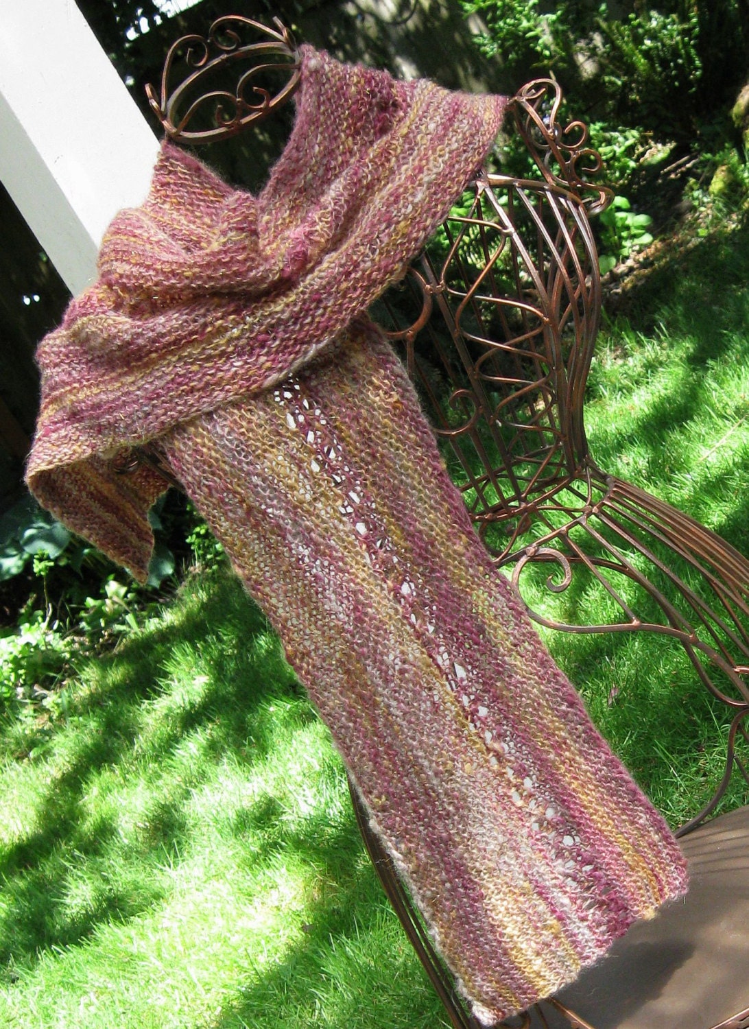 Onto Better Times - Handspun, handknit scarf