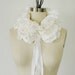 White Ruffle collar/ Boho/ Ruffled scarf/ Ruffled Fashion/ Boho collar/  Bride neckpiece/ Statement necklace/ rusteam tt team epl