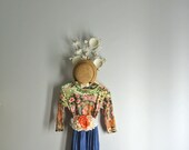 Summer Dress, romantic boho chic maxi dress, long gypsy cowgirl party dress, women's, comfy, upcycled, true rebel clothing
