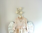 Women's gauze shirt, boho top, summer shabby ecru, Mother's Day, romantic clothing, beach cottage chic, true rebel clothing Large