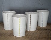 Whiskey Cup (Porcelain with Yellow Beads)