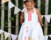 Your Custom Vintage Fabric Bunting, Garland, Banner, Pennant Decoration 9 FT / 5 Inch Flags Il_170x135