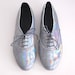 Holographic iridescent vegan faux leather pony oxford shoes (Handmade to order)