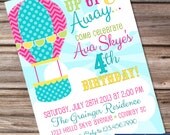 Printable Party Invitation- Up Up and Away Hot Air Balloon Il_170x135