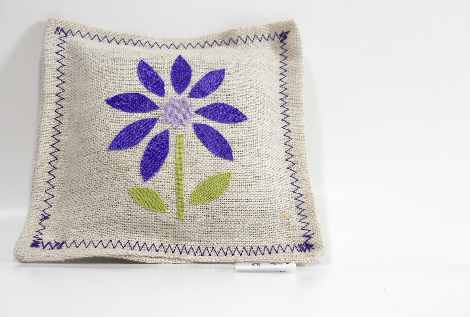Sachet, Purple Flower Sachet, Lavender Sachet, Linen Sachet