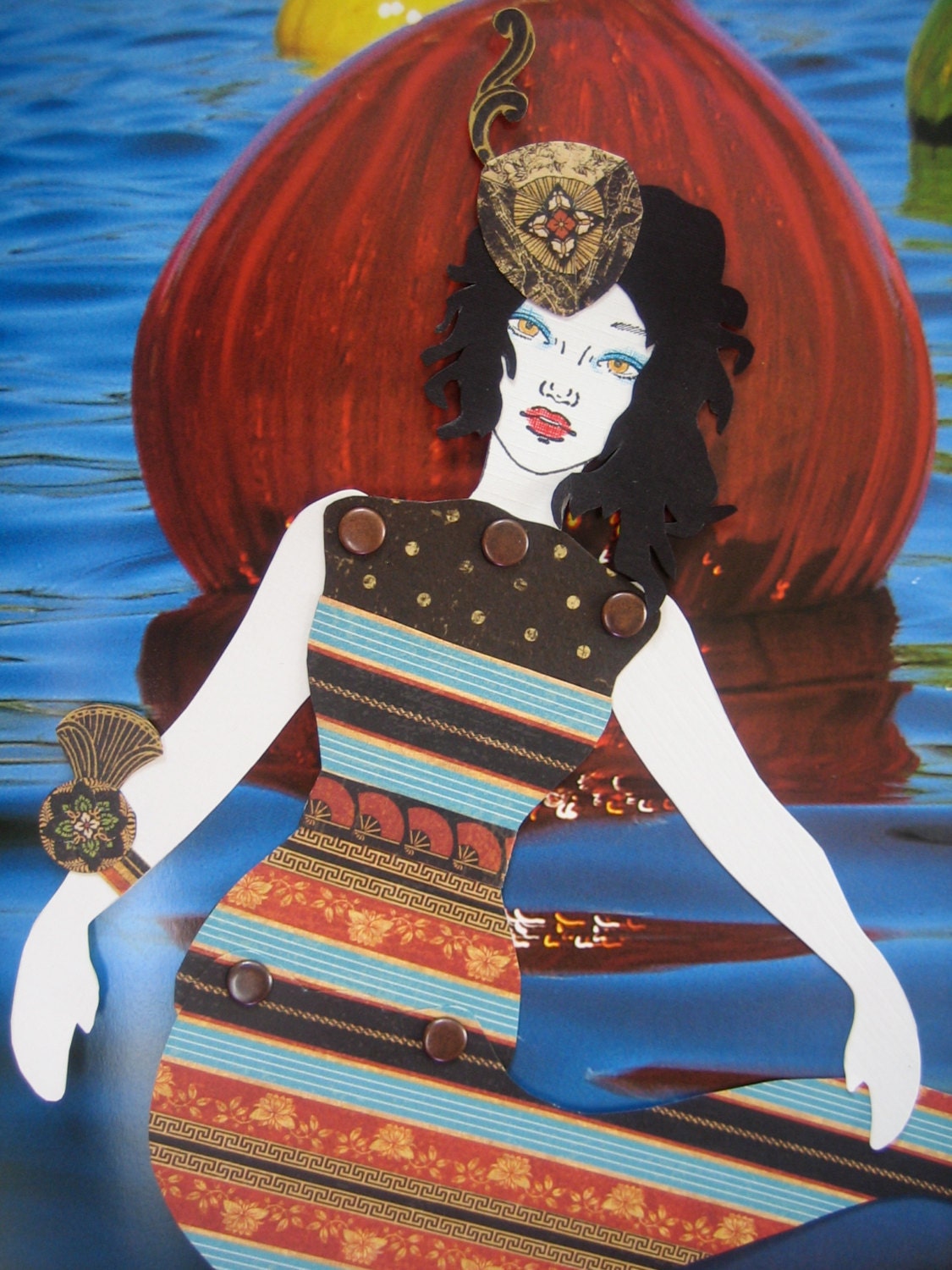 Mermaid Paper Doll 76 - Suvannamaccha (Golden Mermaid)