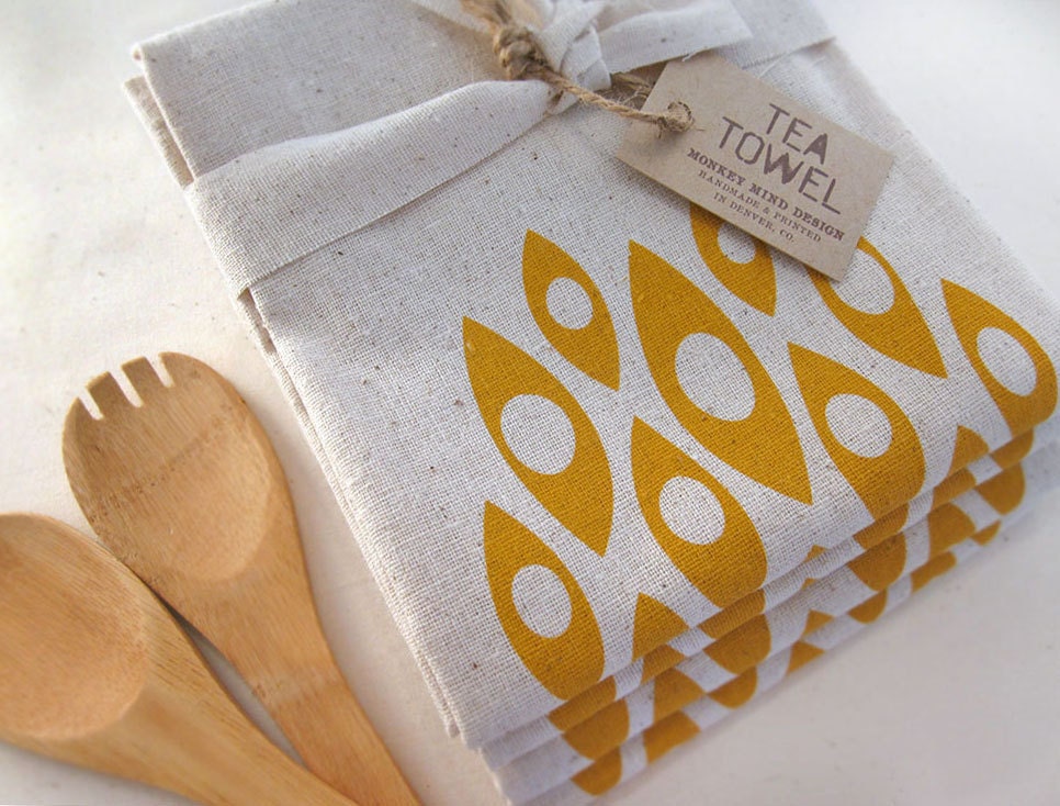 Modern Shapes - Tea Towel - Screen Printed