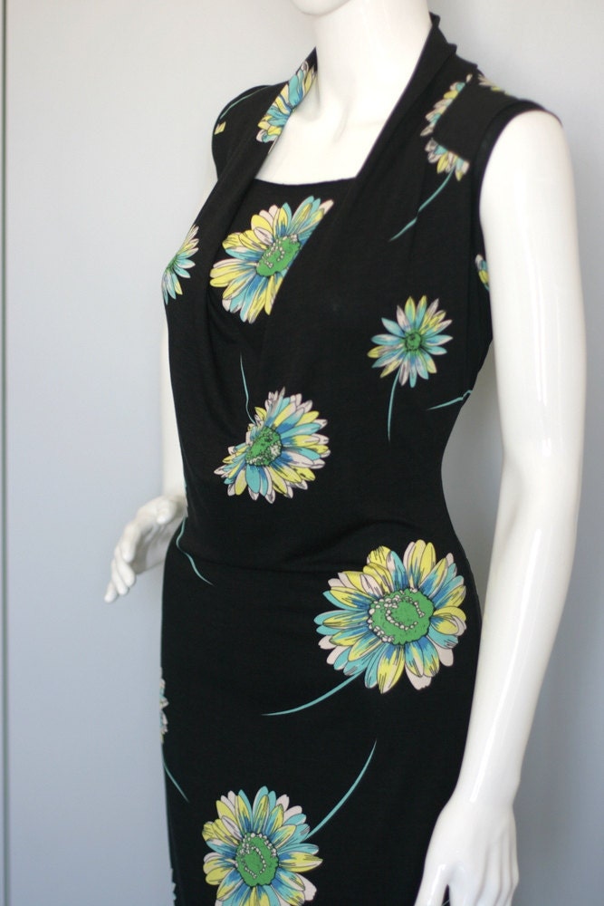 Cowl neck dress. Maxi dress. Custom maxi dress. Spring Black Dress. Day Evening or prom party dress. Sundress sleveless. Womens clothing