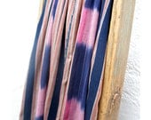 Cotton Throw Blanket Hand Woven and Hand Dyed With a Rich and Colorful Ikat Pattern.
