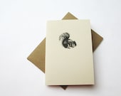 Squirrel note card, woodland animal, urban wildlife blank greeting card