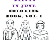 Catholic Saints in June: Coloring Book, Vol. I Downloadable PDF