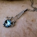 blue swarovski crystal pendant necklace