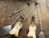 Deer Toe Earrings - bone jewelry, perfect for large gauge piercings
