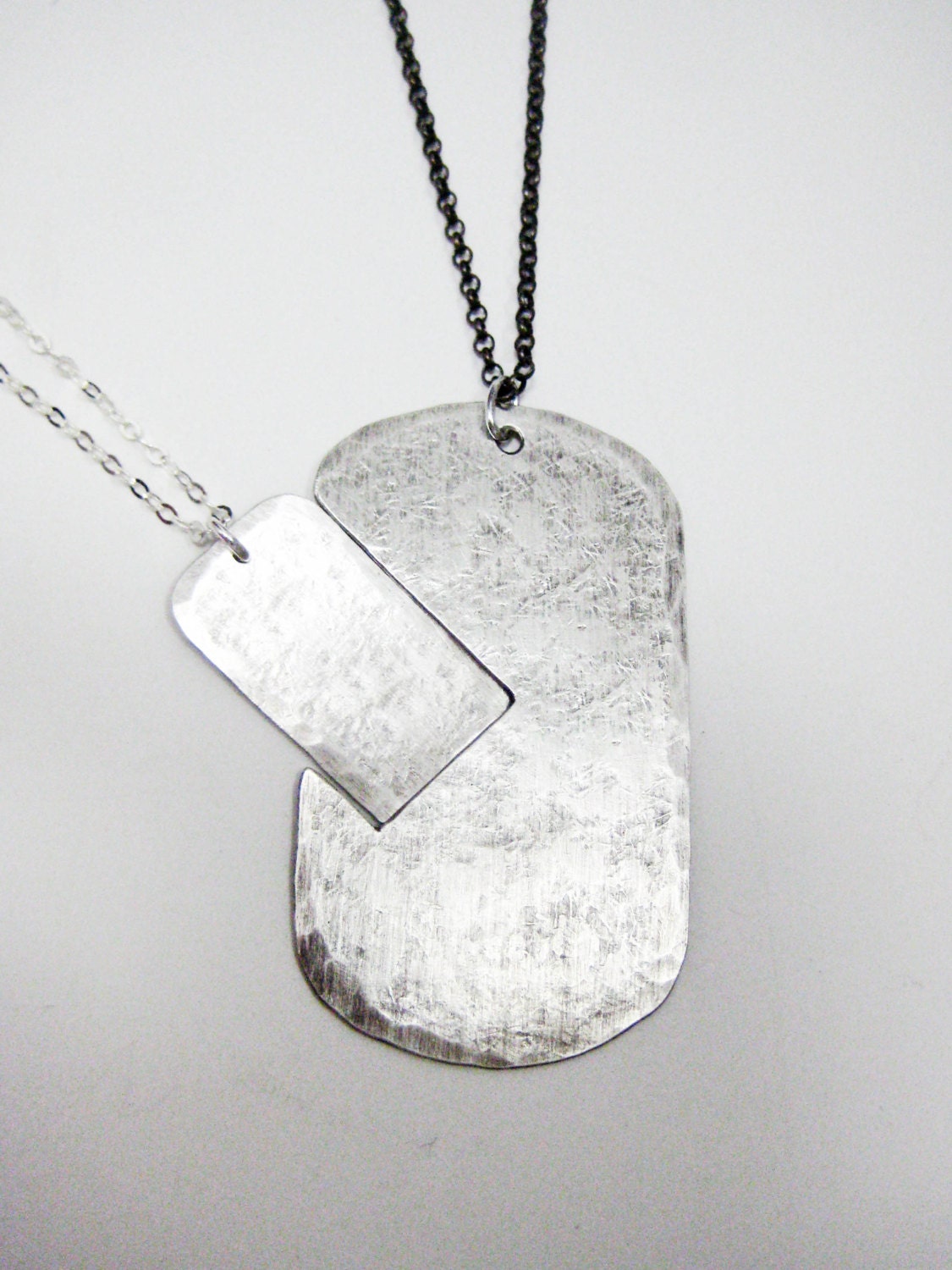 PUZZLE NECKLACE : His and Hers Interlocking Dog Tag Necklace