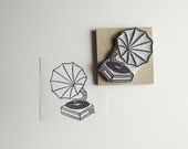 NEW Gramophone Hand-Carved Stamp