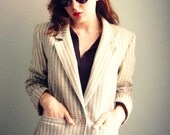 monocromatic weave BLAZER in grey wool AMAZING ombre gemotric pattern avant garde  - size m
