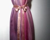 Dress Hand Dyed  Purple Ombre Silk  Chiffon Bridesmaids Prom Formal Fairy Romantic  Elegant  Strapless Summer by TanjaDesign on etsy