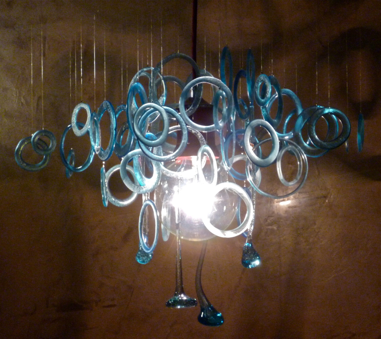 Seawater and rust - Chandelier - Unique - dramatic chandelier