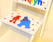 Child's Flip Stool Elmo and Cookie Monster