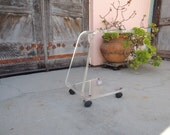 Mid Century Modern Lucite or Acrylic Rolling End or Side Table (Los Angeles)