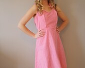 vintage red gingham dress halter summer bettie page